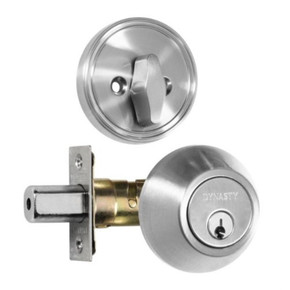 Dynasty Hardware DB-100-US15 Single Cylinder Deadbolt, Satin Nickel