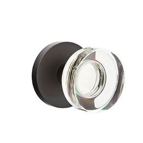 Emtek 5059-MDC-US10B Modern Disc Door Knob Dummy Set With Disk Rosette Oil Rubbed Bronze