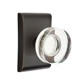 Emtek 5111-MDC-US10B Modern Disc Door Knob Passage Set With Neos Rosette Oil Rubbed Bronze