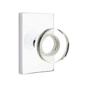 Emtek 5112-MDC-US26 Modern Disc Door Knob Passage Set With Modern Rectangular Rosette Polished Chrome