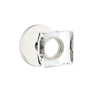 Emtek 5059-MSC-US26 Modern Square Door Knob Dummy Set With Disk Rosette Polished Chrome