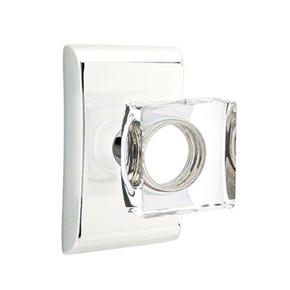 Emtek 5211-MSC-US26 Modern Square Door Knob Privacy Set With Neos Rosette Polished Chrome