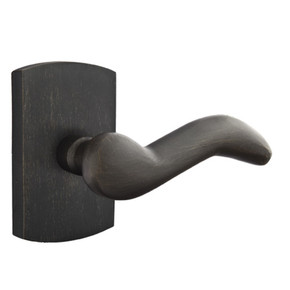 Emtek 7100-CD-MB Cody Sandcast Bronze Door Lever Passage Set With #4 Rosette Medium Bronze