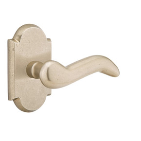 Emtek 7108-CD-TWB Cody Sandcast Bronze Door Lever Passage Set With #1 Rosette Tumbled White Bronze