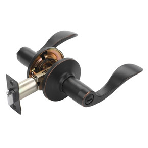 Dynasty Hardware HER-30-12P Heritage Lever Privacy Set, Aged Oil Rubbed Bronze