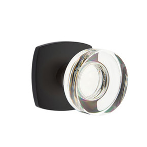 Emtek 5316-MDC-US19 Modern Disc Door Knob Passage Set With Urban Modern Rosette Flat Black