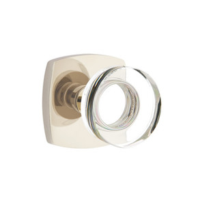 Emtek 5316-MDC-US14 Modern Disc Door Knob Passage Set With Urban Modern Rosette Polished Nickel