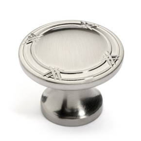 Dynasty Hardware K-4001-SN Ribbon and Reed Cabinet Knob, Satin Nickel