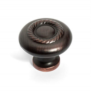 Dynasty Hardware K-80117-12P Rope Cabinet Knob, Aged Oil Rubbed Bronze