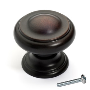 Dynasty Hardware K-88632-10B Classic Cabinet Knob, Oil Rubbed Bronze
