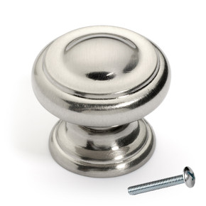 Dynasty Hardware K-88632-SN Classic Cabinet Knob, Satin Nickel