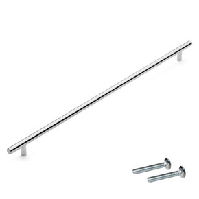 Dynasty Hardware P-1020-26 European 20" Bar Cabinet Hardware Pull Polished Chrome