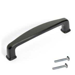 Dynasty Hardware P-81092-FB Cabinet Hardware 3-3/4-Inch CTC Pull Flat Black