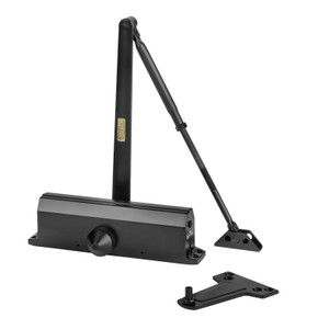 Dynasty Hardware 1614-BLK Grade 1 Door Closer, Size 1-4, ADA Compliant, Black