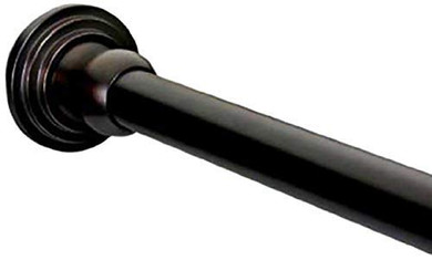 Dynasty Hardware SR72-ORB 1-Inch Diameter Shower Curtain Rod And Mounting Brackets, 72-Inch, Oil Rubbed Bronze