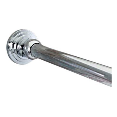 Dynasty Hardware SR60-CM 1-Inch Diameter Shower Curtain Rod and Mounting Brackets, 60-Inch, Polished Chrome