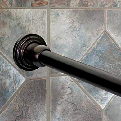 Dynasty Hardware SR60-ORB 1-Inch Diameter Shower Curtain Rod and Mounting Brackets, 60-Inch, Oil Rubbed Bronze