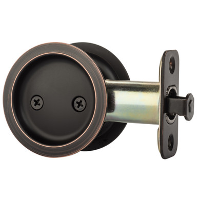 Dynasty Hardware Round Hall / Closet Passage Pocket Door Latch Aged Oil Rubbed Bronze