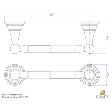 Dynasty Hardware 2221-ORB Muirfield Toilet Tissue Holder Oil Rubbed Bronze