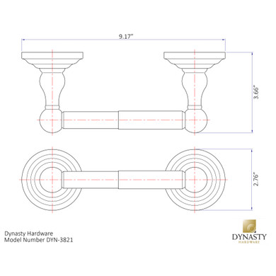 Dynasty Hardware 3821-ORB Palisades Toilet Tissue Holder Oil Rubbed Bronze
