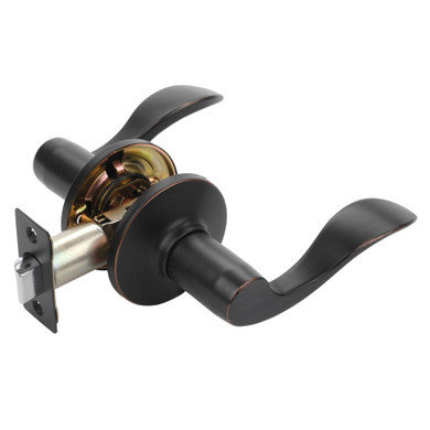 Dynasty Hardware HER-82-12P Heritage Lever Passage Set, Aged Oil Rubbed Bronze