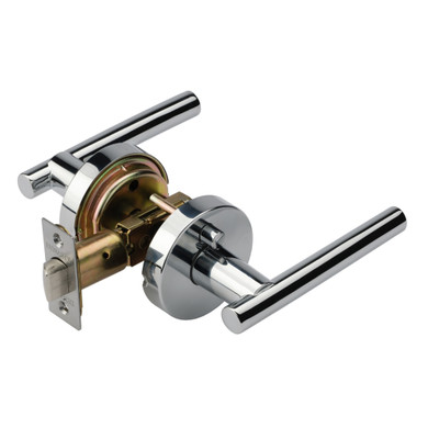 Dynasty Hardware MAN-30-US26, Manhattan Lever Privacy Set, Polished Chrome