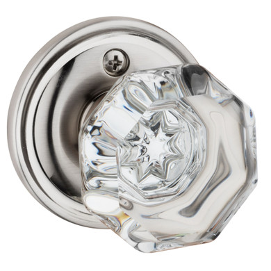 Dynasty Hardware DYN-1830-PASS-US15 Classic Rosette, Crystal Style Door Knob, Passage Set, Satin Nickel