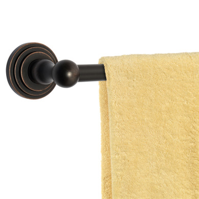 Dynasty Hardware 2600-ORB-3 Newport Series Bathroom Hardware Set, Oil Rubbed Bronze, 3-Piece Set, With 24" Towel Bar
