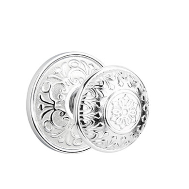 Emtek 8106-LN-US26 Lancaster Door Knob Passage Set With Lancaster Rosette Polished Chrome