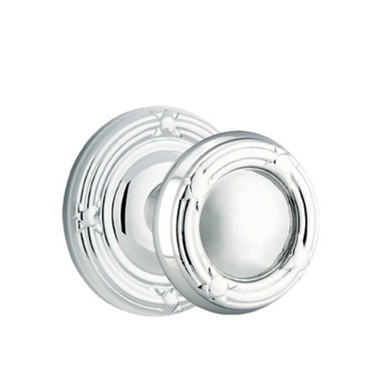 Emtek 8057-RBK-US26 Ribbon & Reed Door Knob Dummy Set With Ribbon & Reed Rosette Polished Chrome