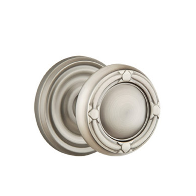 Emtek 8100-RBK-US15A Ribbon & Reed Door Knob Passage Set With Regular Rosette Pewter