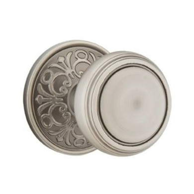 Emtek 8056-NW-US15A Norwich Door Knob Dummy Set With Lancaster Rosette Pewter