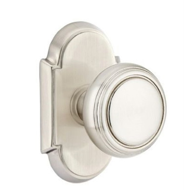 Emtek 8108-NW-US15 Norwich Door Knob Passage Set With #8 Rosette Satin Nickel