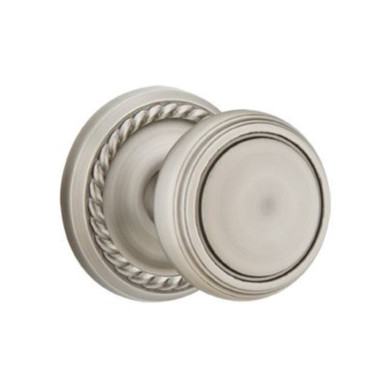 Emtek 8201-NW-US15A Norwich Door Knob Privacy Set With Rope Rosette Pewter