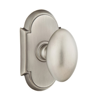 Emtek 8058-E-US15A Egg Door Knob Dummy Set With #8 Rosette Pewter