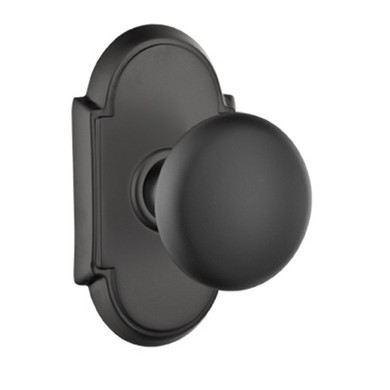 Emtek 8208-P-US19 Providence Door Knob Privacy Set With #8 Rosette Flat Black