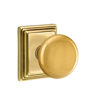 Emtek 8261-P-US7 Providence Door Knob Privacy Set With Wilshire Rosette French Antique