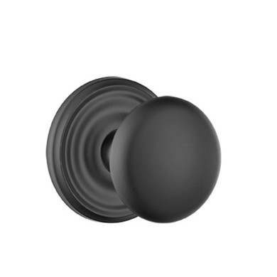 Emtek 8050-P-US19 Providence Door Knob Dummy Set With Regular Rosette Flat Black
