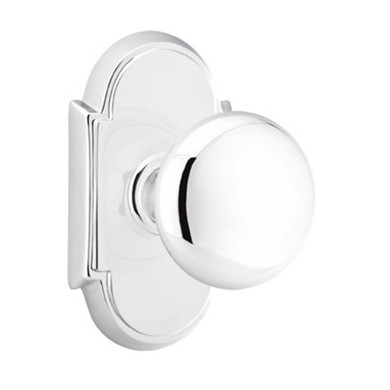 Emtek 8058-P-US26 Providence Door Knob Dummy Set With #8 Rosette Polished Chrome