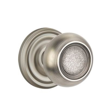 Emtek 8050-BT-US15A Belmont Door Knob Dummy Set With Regular Rosette Pewter