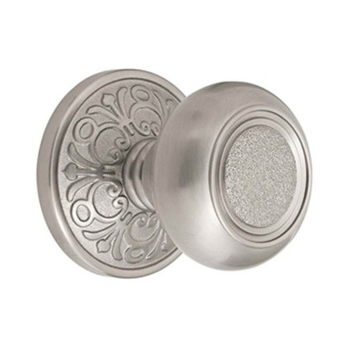 Emtek 8056-BT-US15 Belmont Door Knob Dummy Set With Lancaster Rosette Satin Nickel