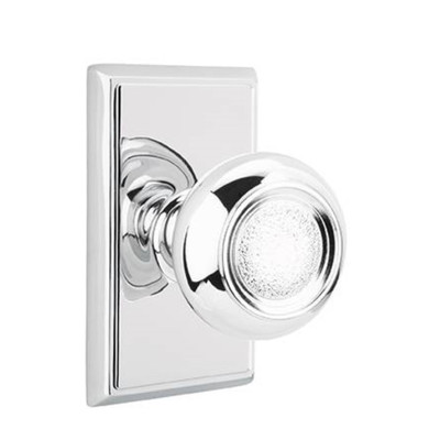 Emtek 8121-BT-US26 Belmont Door Knob Passage Set With Rectangular Rosette Polished Chrome