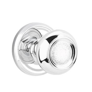 Emtek 8200-BT-US26 Belmont Door Knob Privacy Set With Regular Rosette Polished Chrome