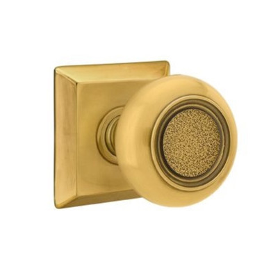 Emtek 8231-BT-US7 Belmont Door Knob Privacy Set With Quincy Rosette French Antique