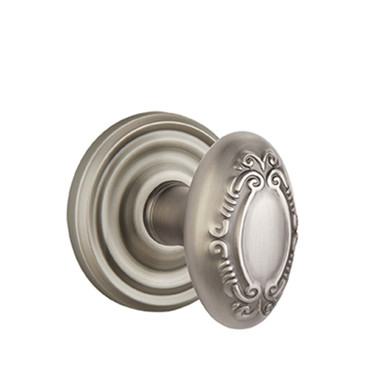 Emtek 8100-V-US15A Victoria Door Knob Passage Set With Regular Rosette Pewter