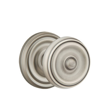 Emtek 8050-W-US15A Waverly Door Knob Dummy Set With Regular Rosette Pewter