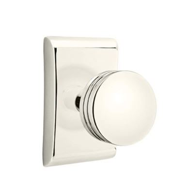 Emtek 5051-BN-US14 Bern Door Knob Dummy Set With Neos Rosette Polished Nickel