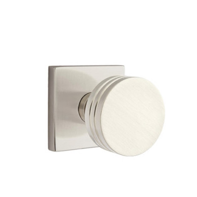 Emtek 5210-BN-US15 Bern Door Knob Privacy Set With Square Rosette Satin Nickel