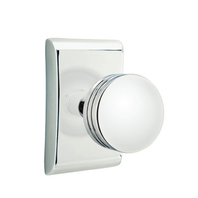Emtek 5211-BN-US26 Bern Door Knob Privacy Set With Neos Rosette Polished Chrome