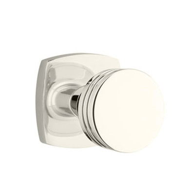 Emtek 5326-BN-US14 Bern Door Knob Privacy Set With Urban Modern Rosette Polished Nickel